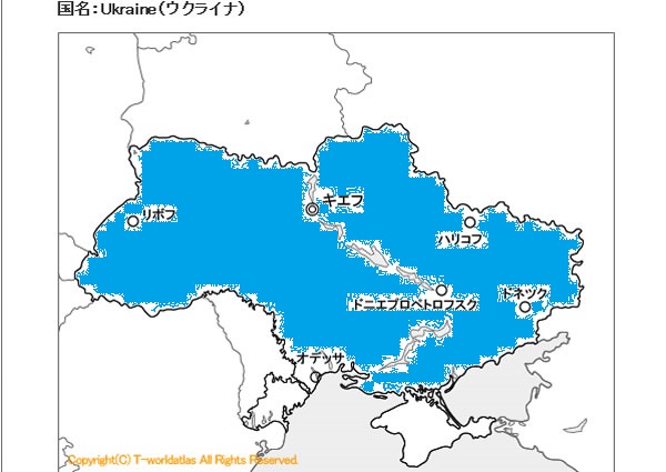 ウクライナの地図